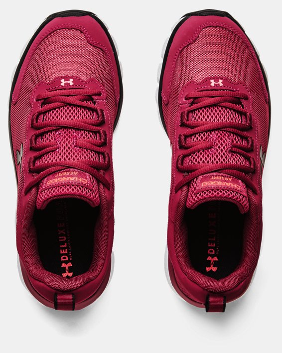 Women's UA Charged Assert 9 Running Shoes in Maroon image number 2